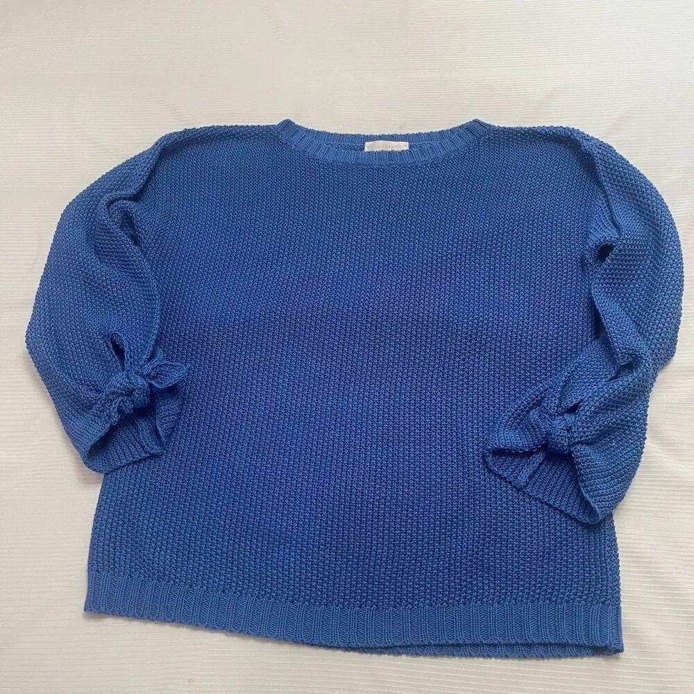 Katia Serafini Italy Blue Cotton Sweater Size 6